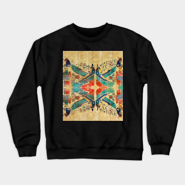 Protective Egyptian Goddesses Papyrus Mask Crewneck Sweatshirt by CRWPROD